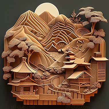 3D model Shimabara in Japan (STL)